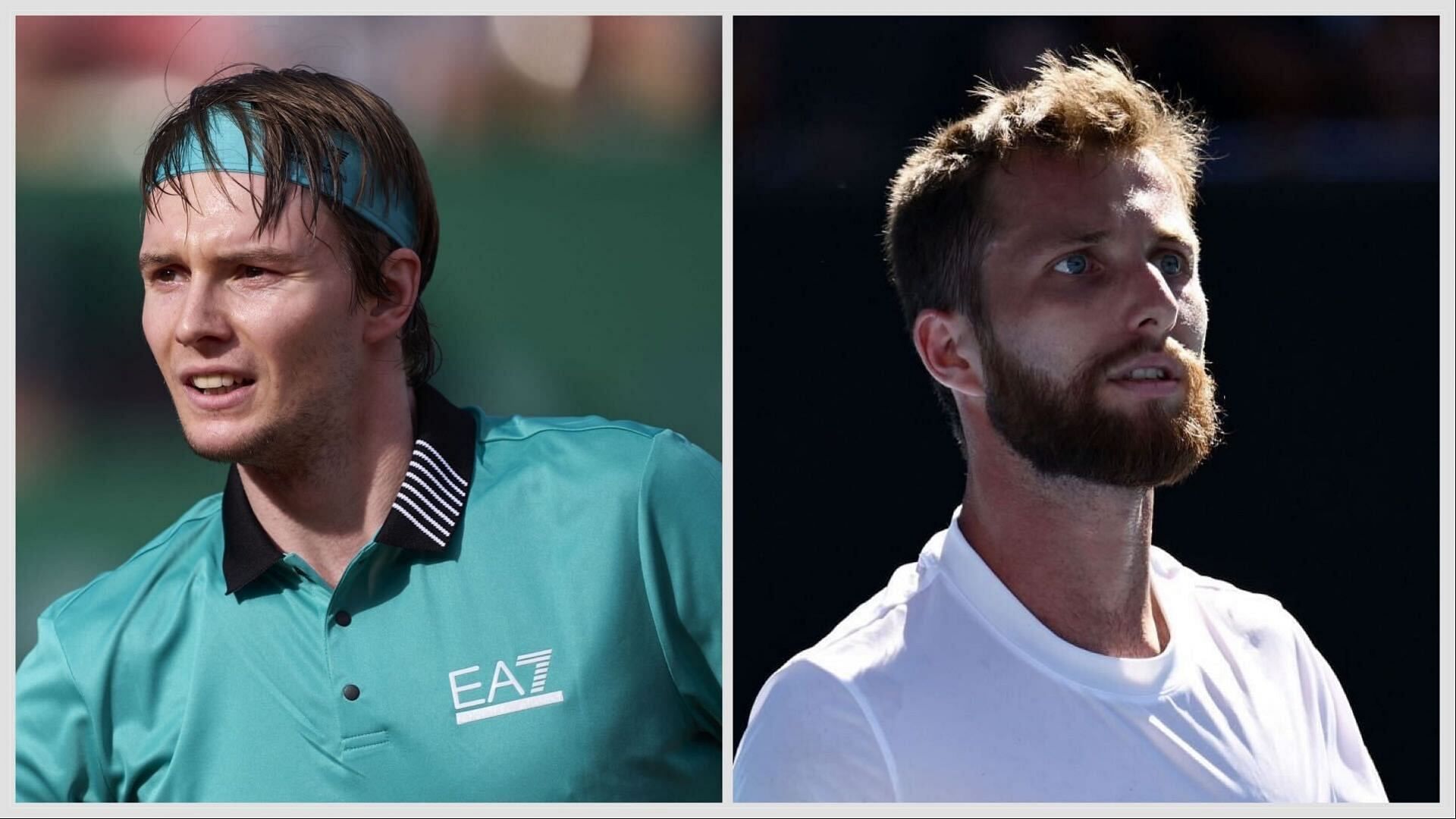 Alexander Bublik (L) and Corentin Moutet (R) engage in a war of words at Challenger event, (Source: Getty Images)