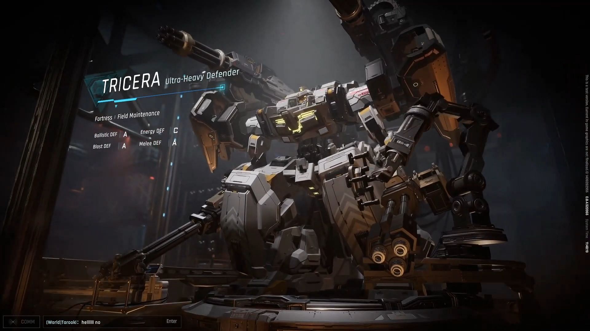 Tricera in the Mecha Break open beta (Image via Amazing Seasun Games)