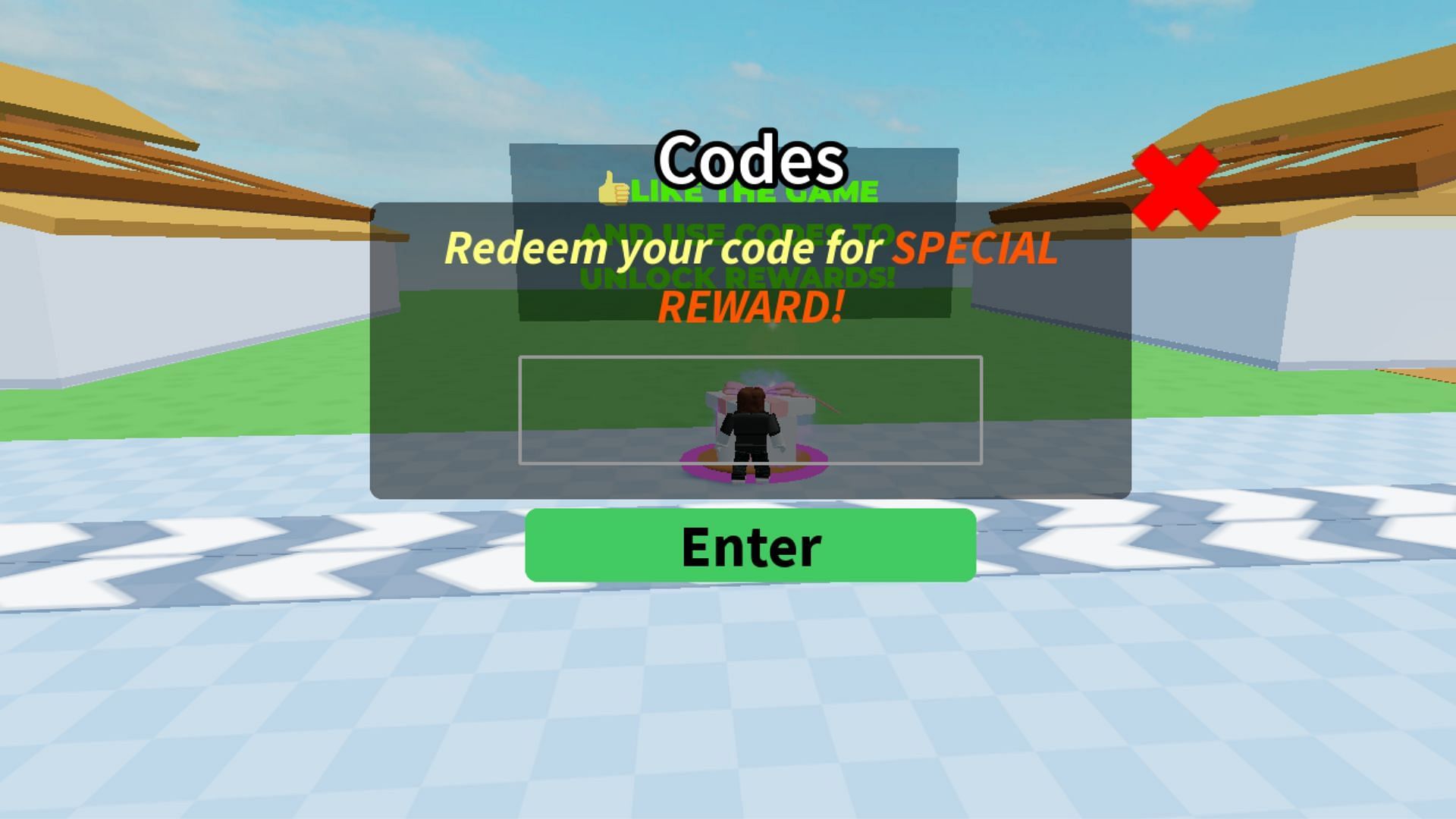 Code redemption box in Toilet Simulator (Image via Roblox)