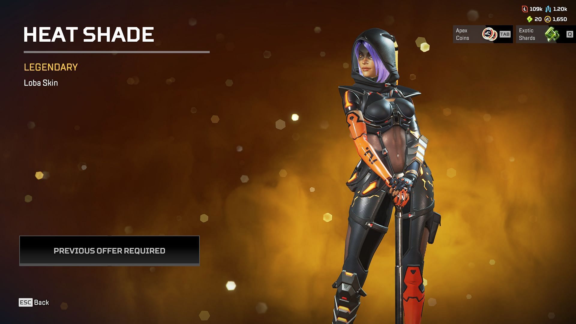 The Heat Shade skin for Loba in Apex Legends (Image via Sportskeeda Gaming/EA)