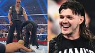 Dominik Mysterio laughs at Cody Rhodes after he's attacked by celebrity at Elimination Chamber