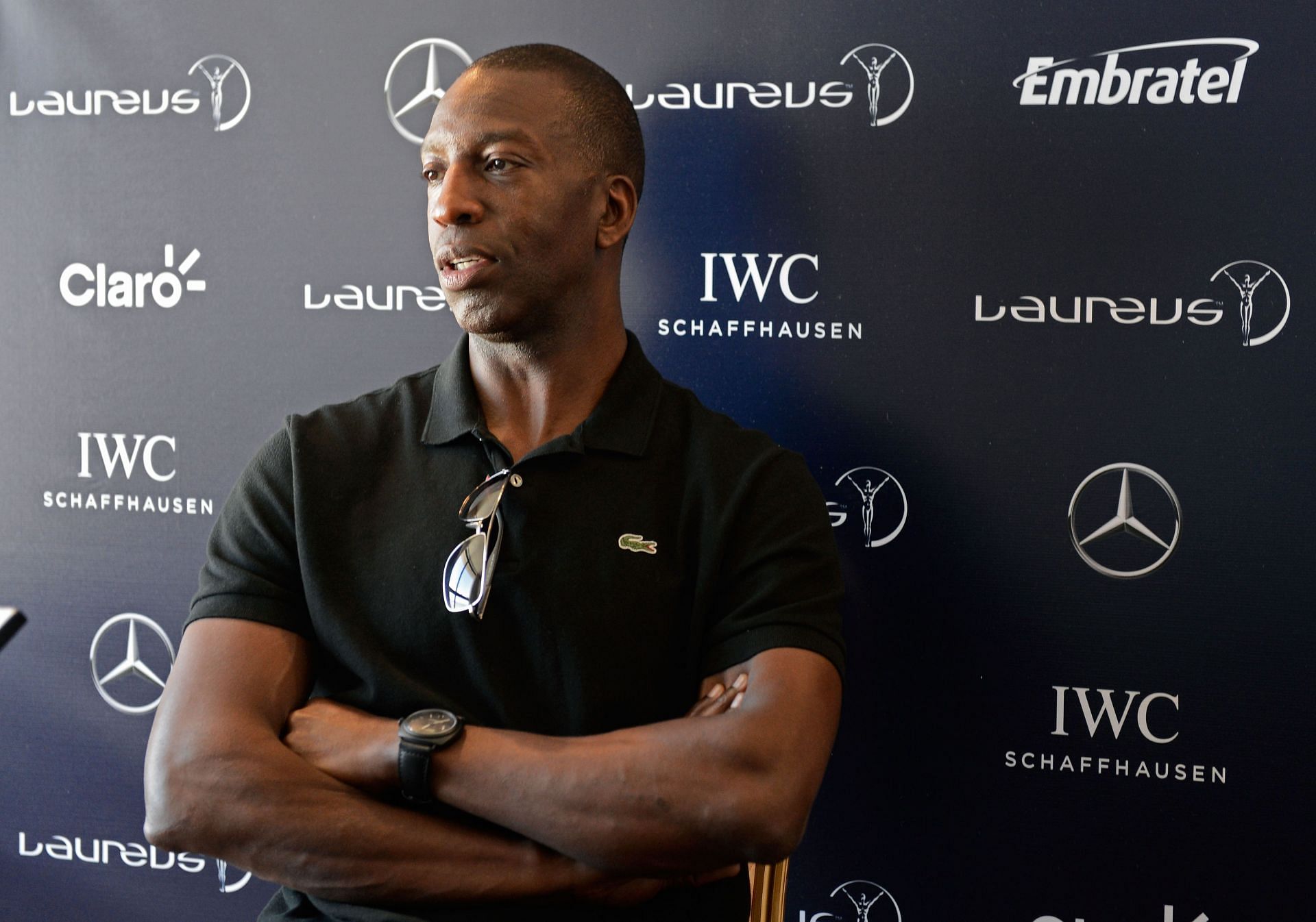 Johnson during an interview in Rio De Janeiro before the 2013 Laureus Awards (Image via: Getty Images)