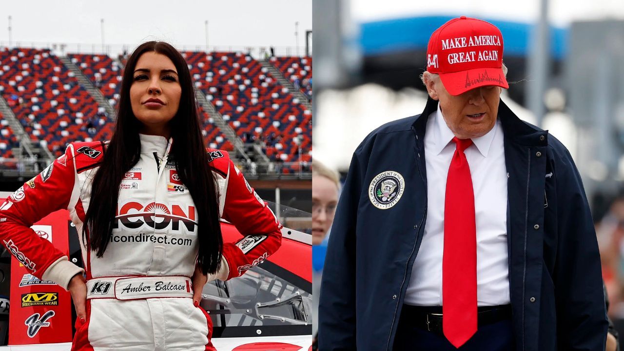 Donald Trump's Daytona 500 presence gave Amber Balcaen "chills" - "I’m Canadian, but I’ve never experienced anything like that