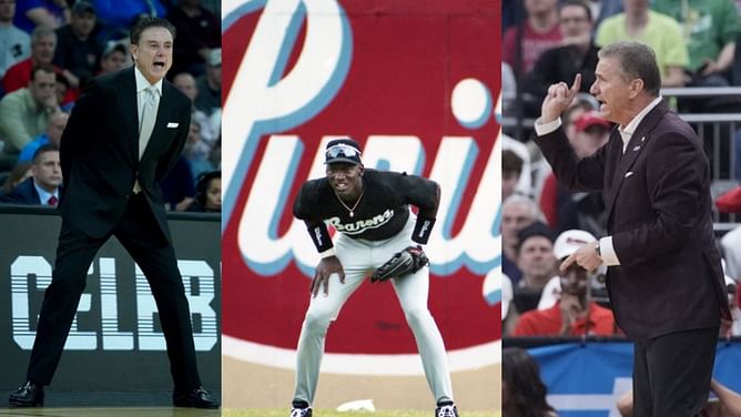 Rick Pitino recalls facing basketball legends like Michael Jordan & Patrick Ewing, meeting Bob Knight & John Calipari at Five-Star basketball camp