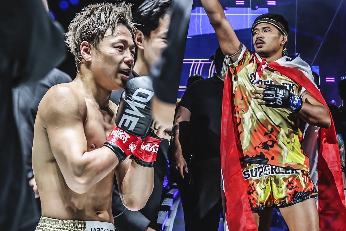 Takeru (left) and Superlek (right). [Photos from ONE Championship]