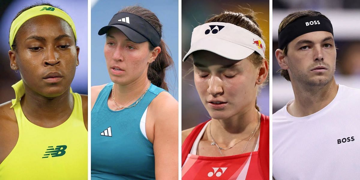 Coco Gauff, Taylor Fritz, Jessica Pegula and Elena Rybakina all lost in the fourth round in Indian Wells (Image Source: Getty)