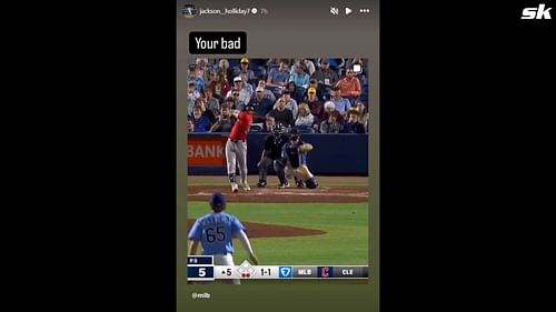 Screenshot from the story on Instagram
