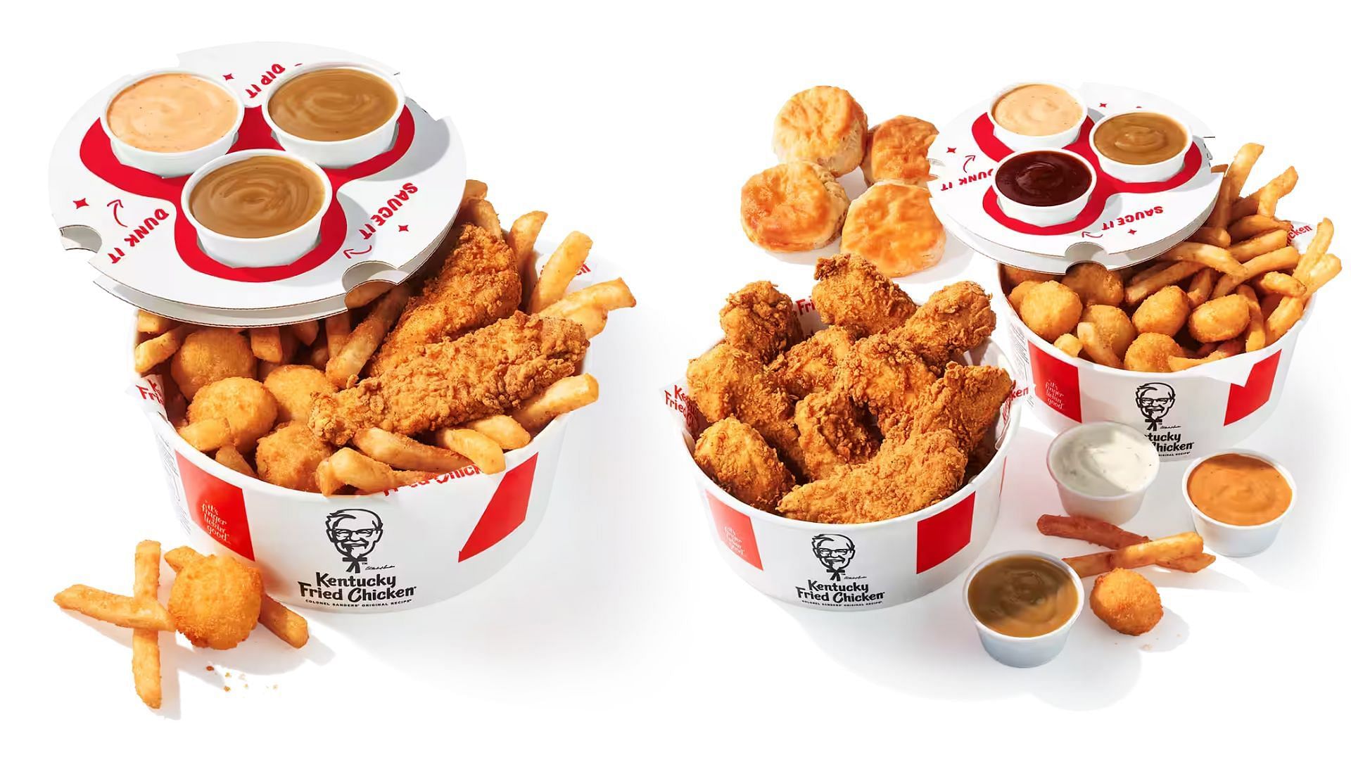 Dunk It Bucket &amp; Double Dunk It Bucket (Image via KFC)