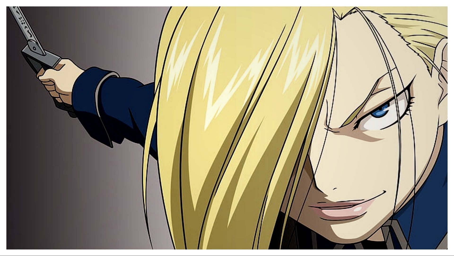 Olivier Mira Armstrong is one of the anime characters like Shinobu (Image via Studio Bones)