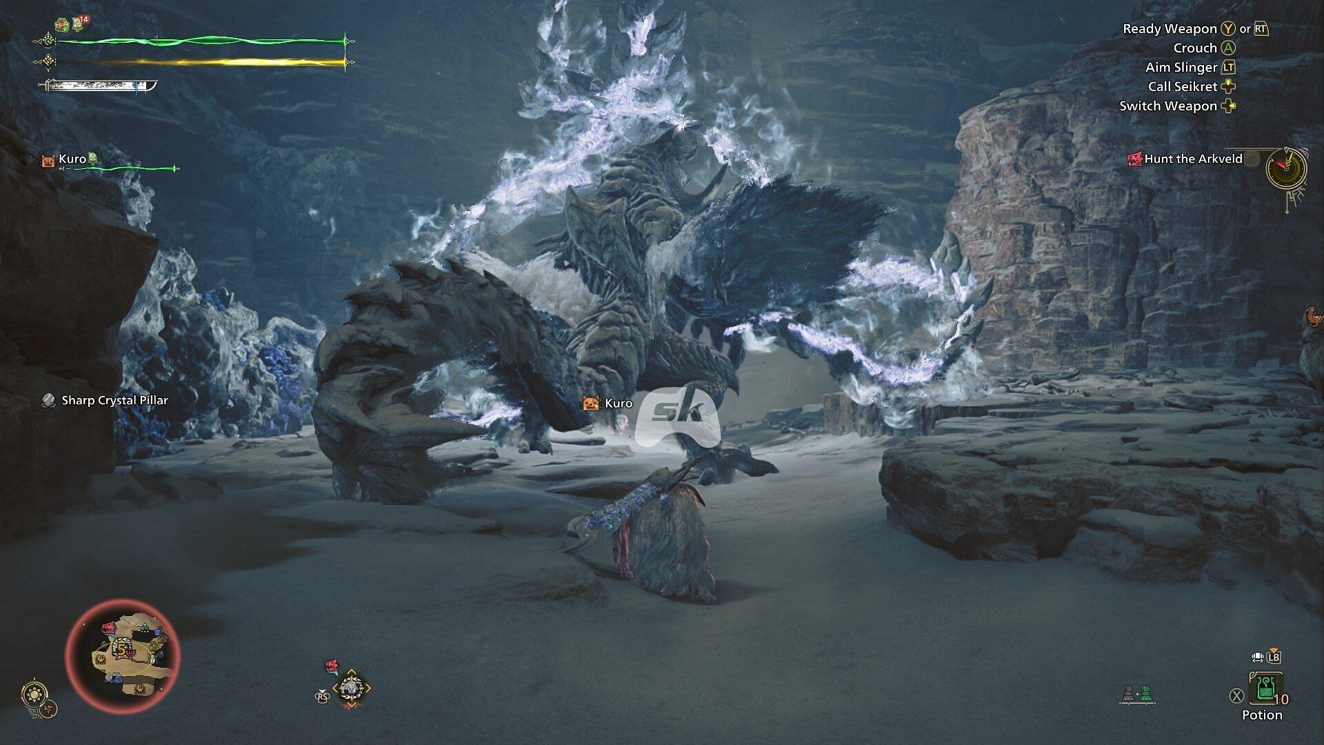 Hunt the Arkveld in one of the most challenging optional quests&#039; Monster Hunter Wilds (Image via Sportskeeda Gaming || Capcom)