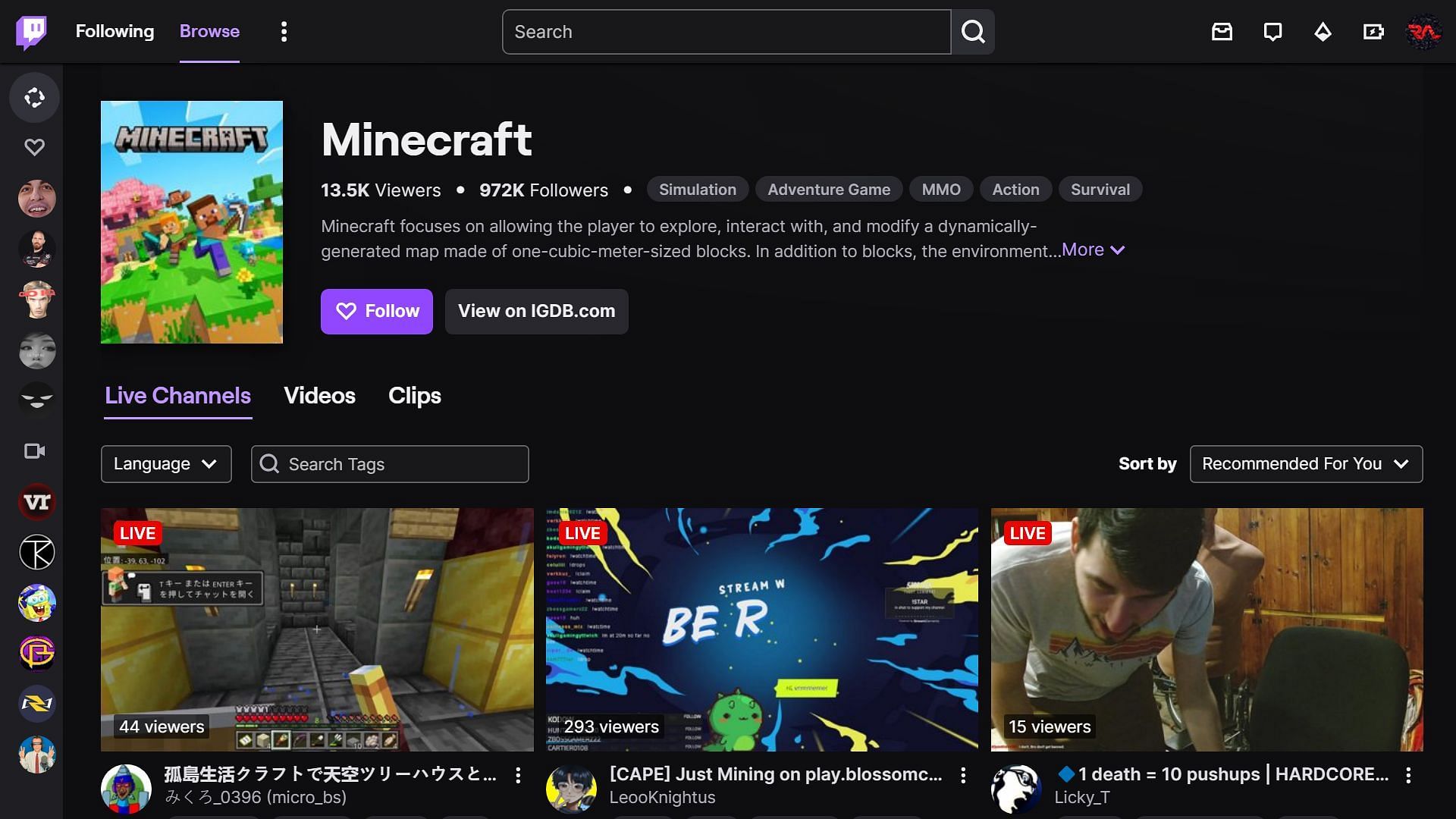 You need to watch any Twitch or TikTok creator streaming Minecraft with drops enabled (Image via Sportskeeda Gaming || Twitch)