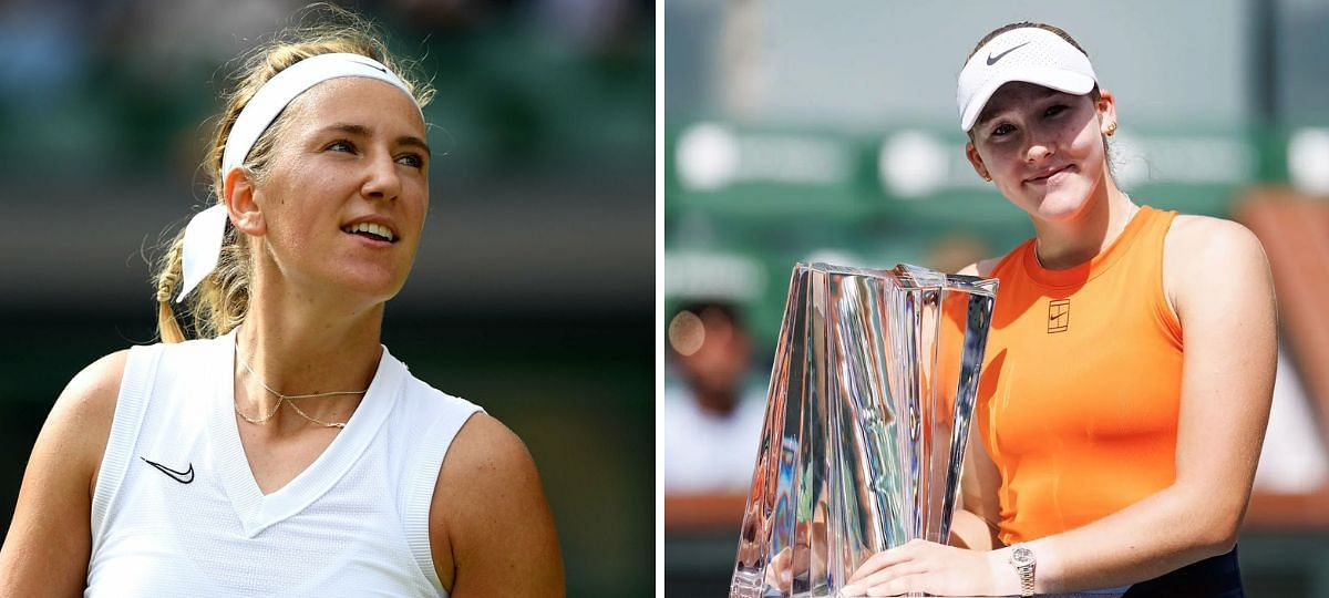 Victoria Azarenka (L) and Mirra Andreeva (R) [Image source: Getty]