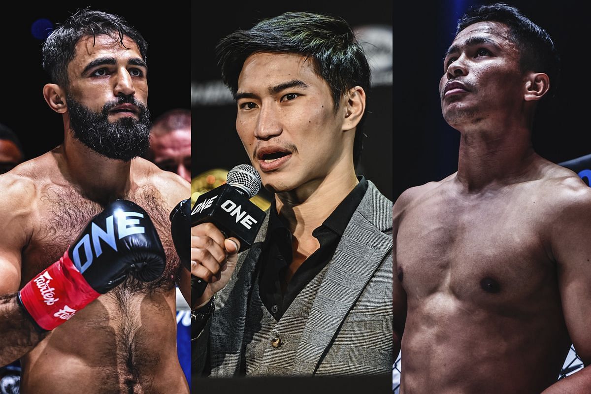 Marat Grigorian, Tawanchai PK Saenchai, Superbon Singha Mawynn - Photo by ONE Championship