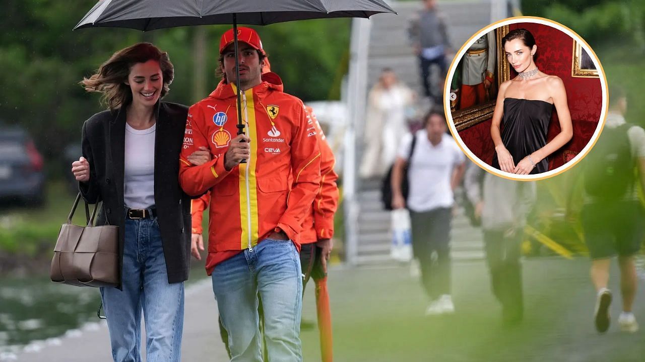 Carlos Sainz and Rebecca Donaldson (Image Source  : getty, Instagram)