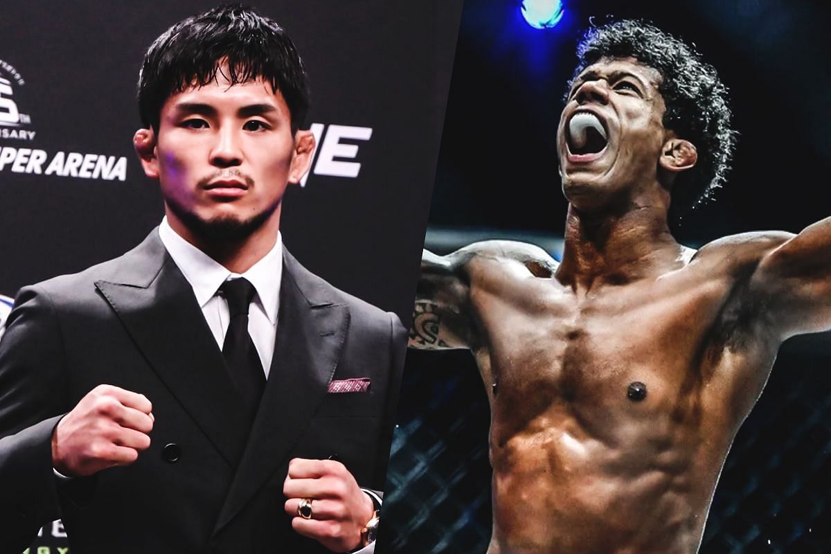 Yuya Wakamatsu and Adriano Moraes - Photo by ONE Championship