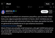 The streamer talks about taking action against viewbotting (Image via @WestCOL/X)