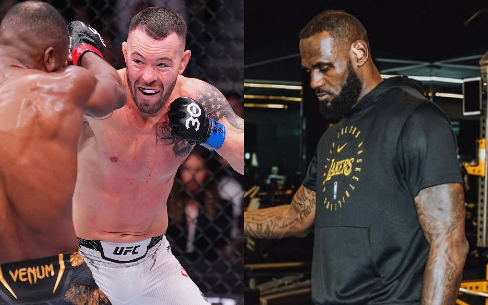 Colby Covington  (left) and LeBron James (right). [Images courtesy: @ufceurope and @kingjames on Instagram]