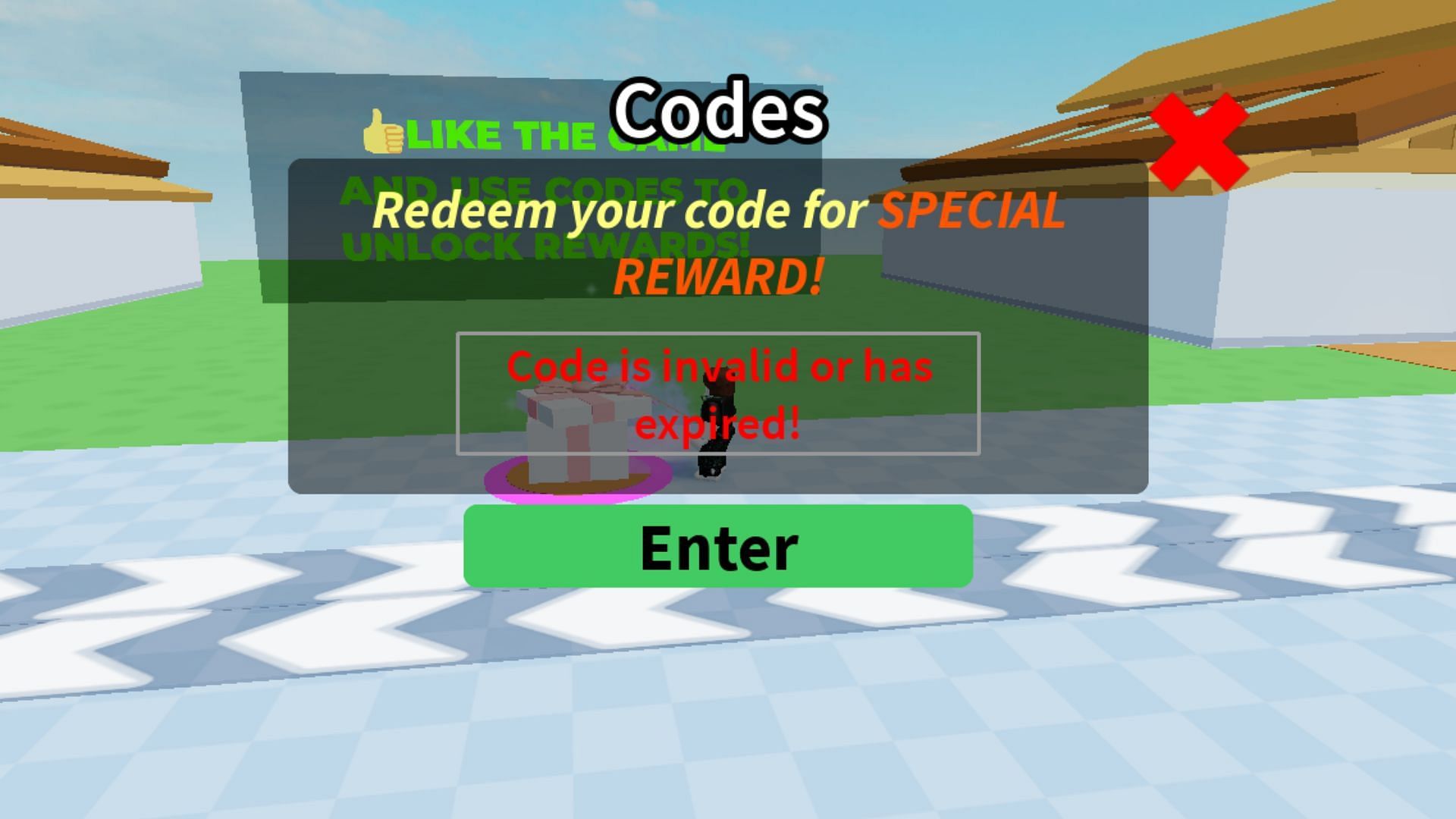 Avoid typos and spelling mistakes when entering codes (Image via Roblox)