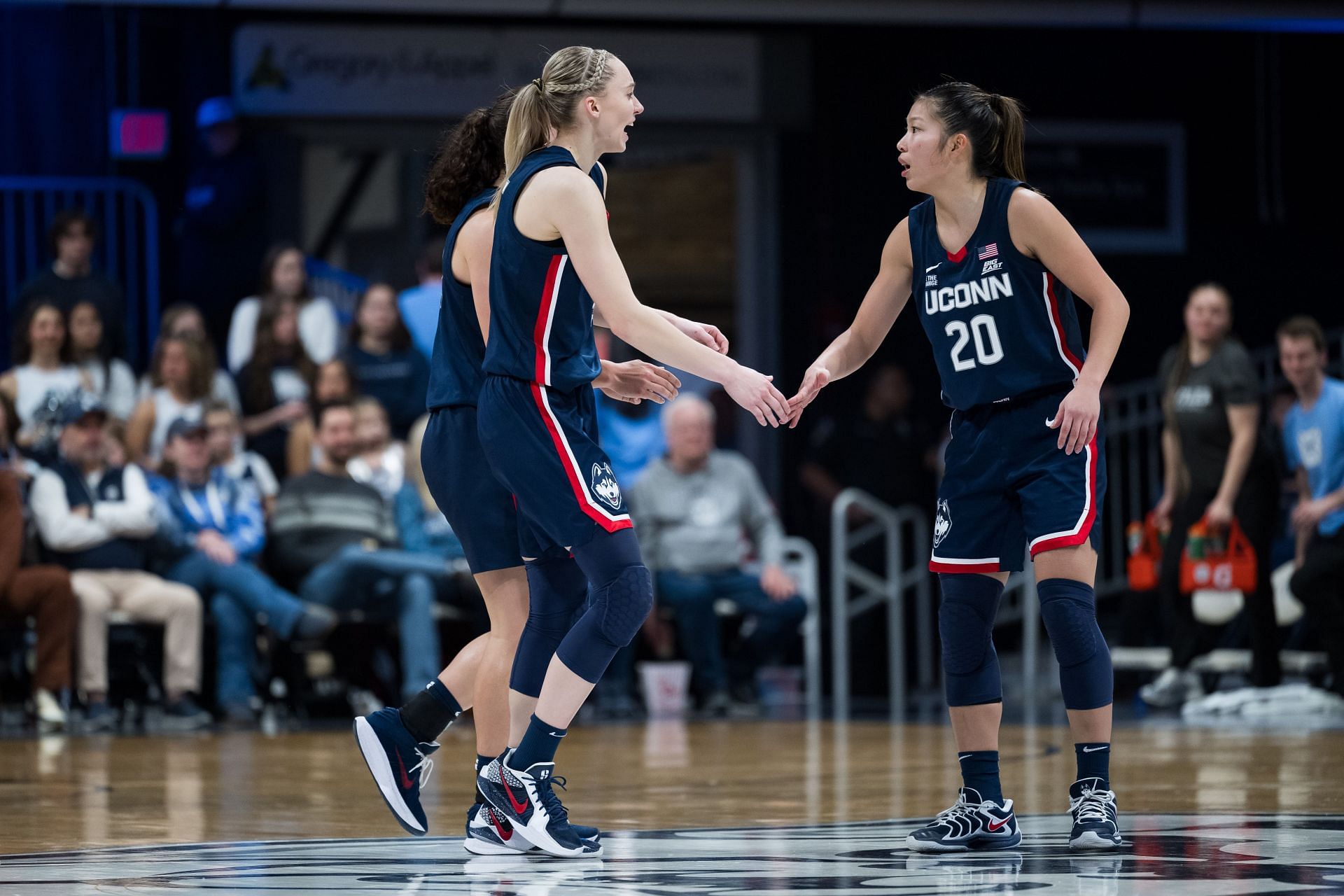 COLLEGE BASKETBALL: UConn stars Paige Bueckers (l) and Kaitlyn Chen - Source: Getty