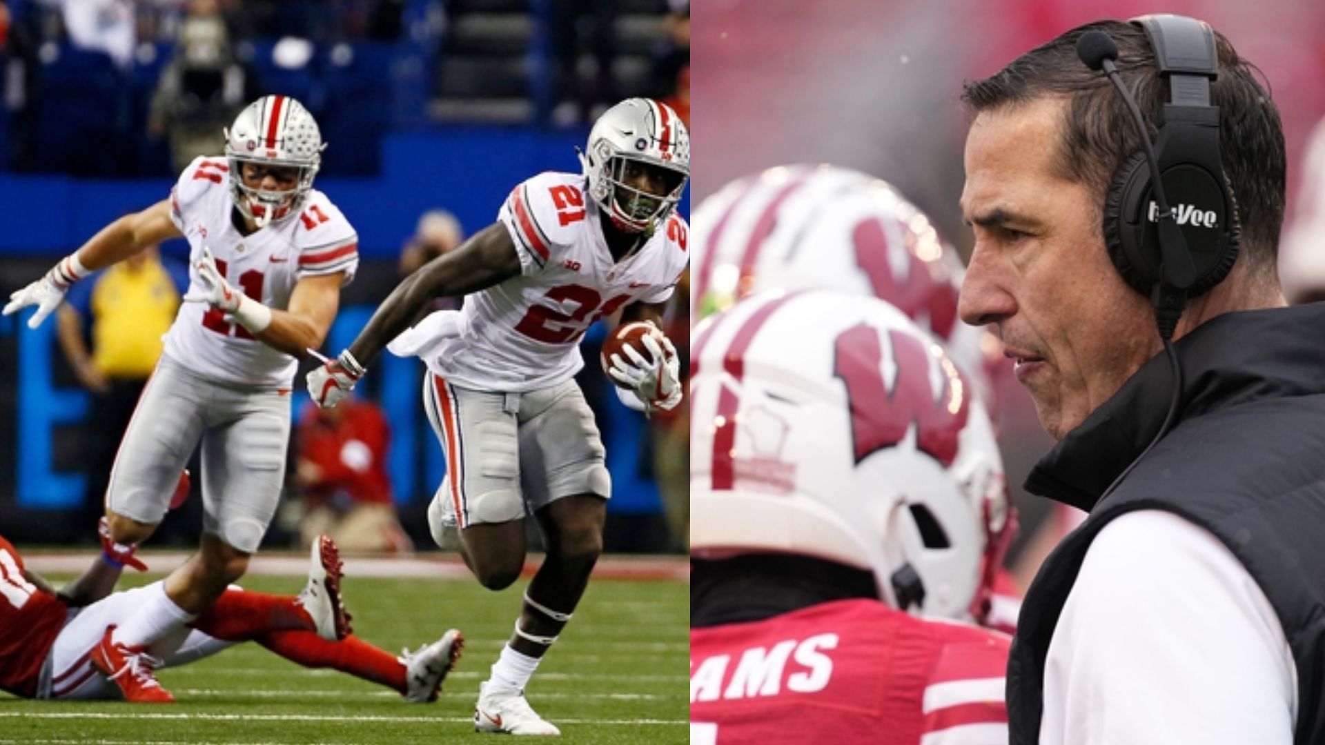 The Wisconsin Badgers and coach Luke Fickell 