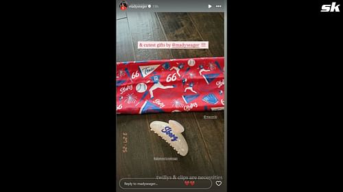 Screenshot from the story on Instagram