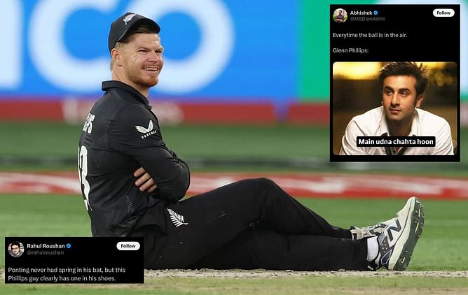 "Glenn Phillips is not a human" - Fans react to New Zealand all-rounder's outlandish flying catch in IND vs NZ 2025 Champions Trophy final
