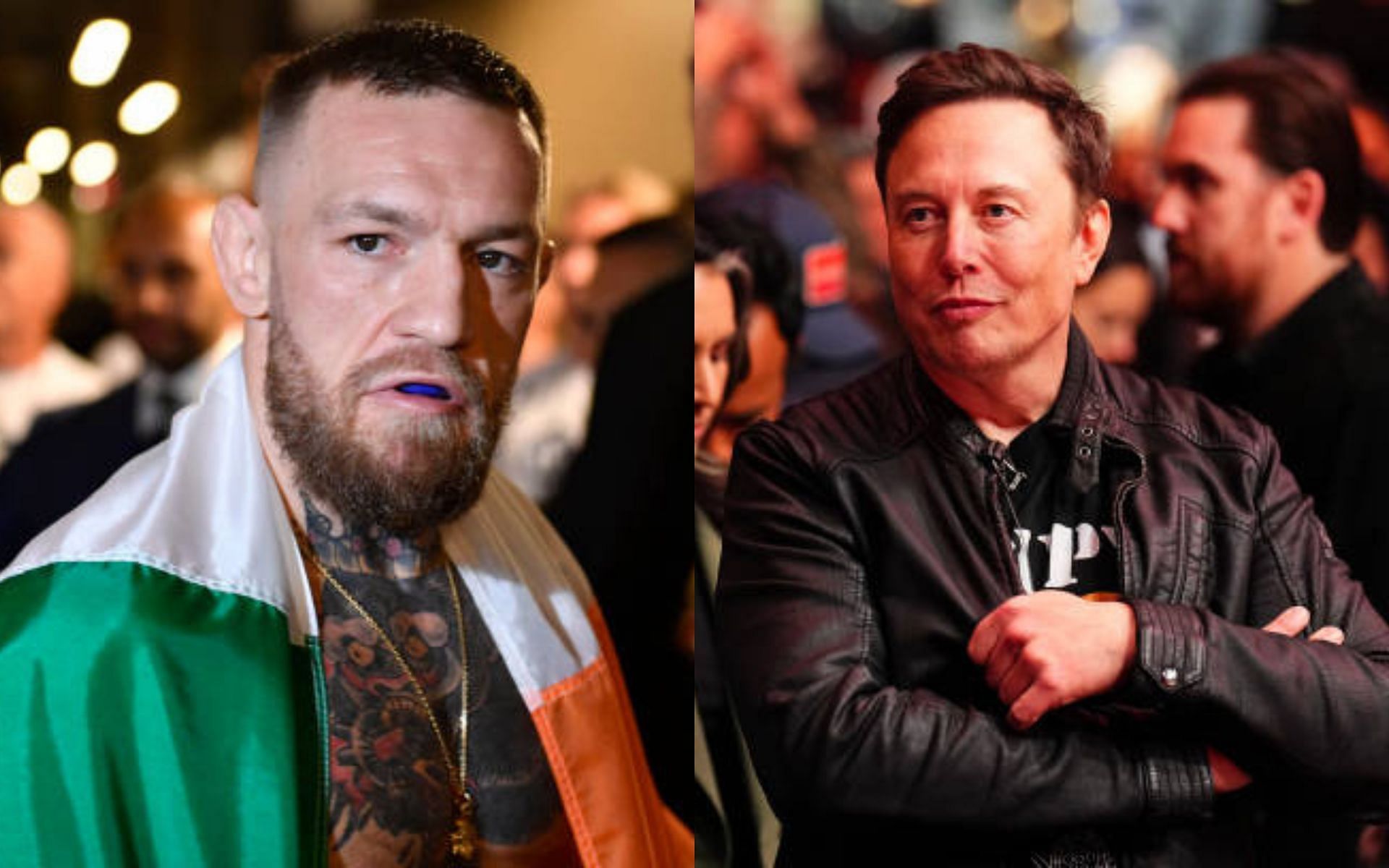 Conor McGregor (left) meets with Elon Musk (right) [Image credits: Getty Images]