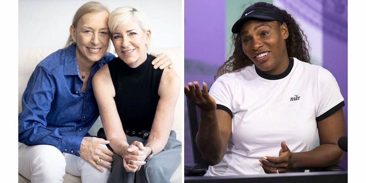 Martina Navratilova and Chris Evert (L); Serena Williams (R) (Image Source: Getty)