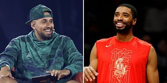 Nick Kyrgios drops 3-word reaction to Knicks star Mikal Bridges' wild celebration after buzzer-beater to sink Trail Blazers