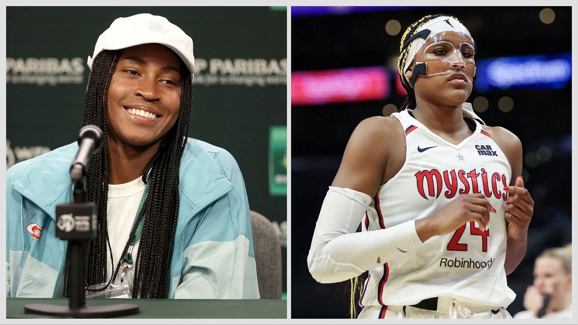 Coco Gauff (left) and Aaliyah Edwards (right). Images: Getty