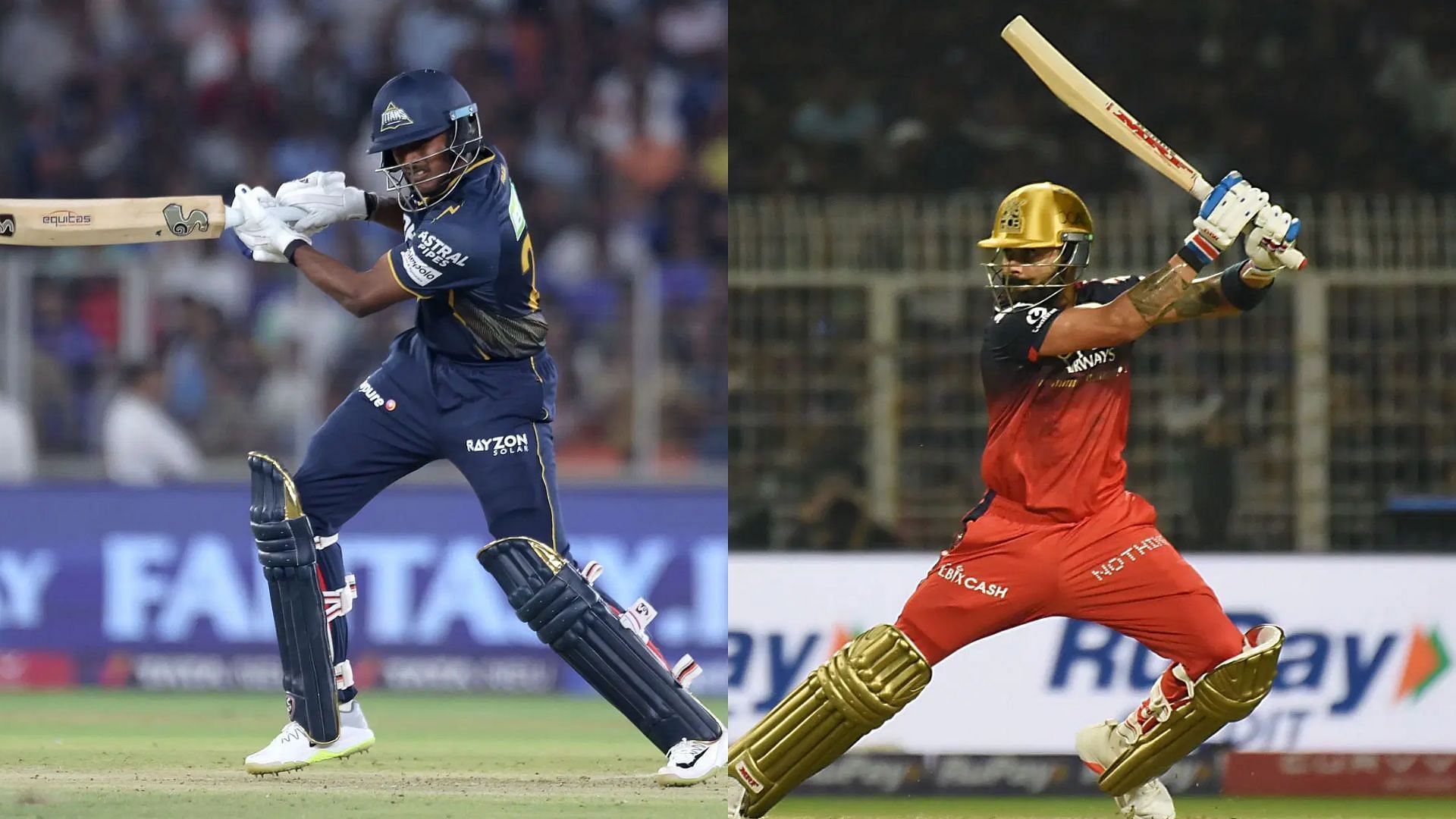 Sai Sudharsan and Virat Kohli will be against each other in the IPL 2025 clash between RCB and GT (Image Credits: Getty)