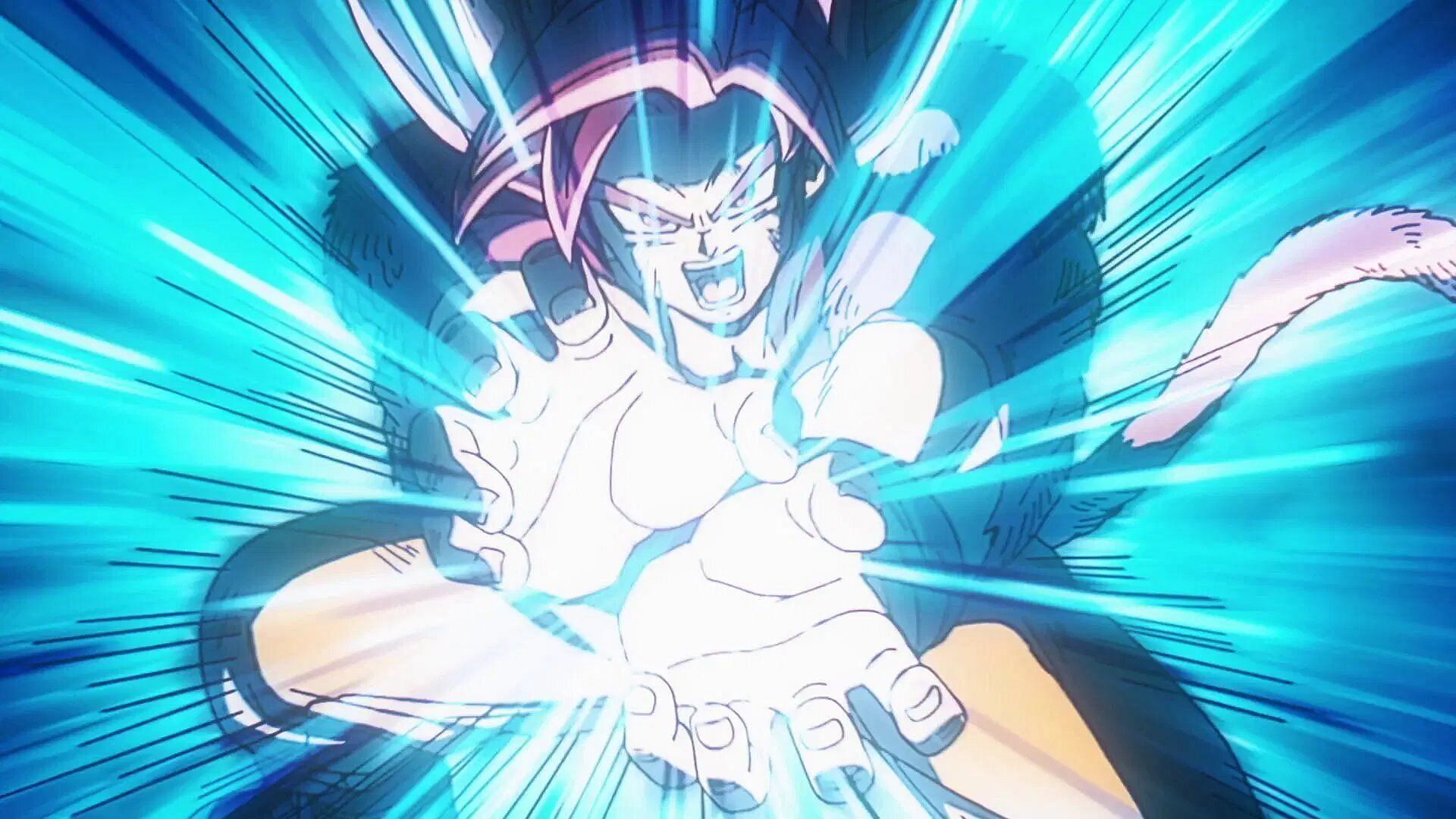 Super Saiyan 4 Goku doing the Kamehameha (Image via Toei Animation).