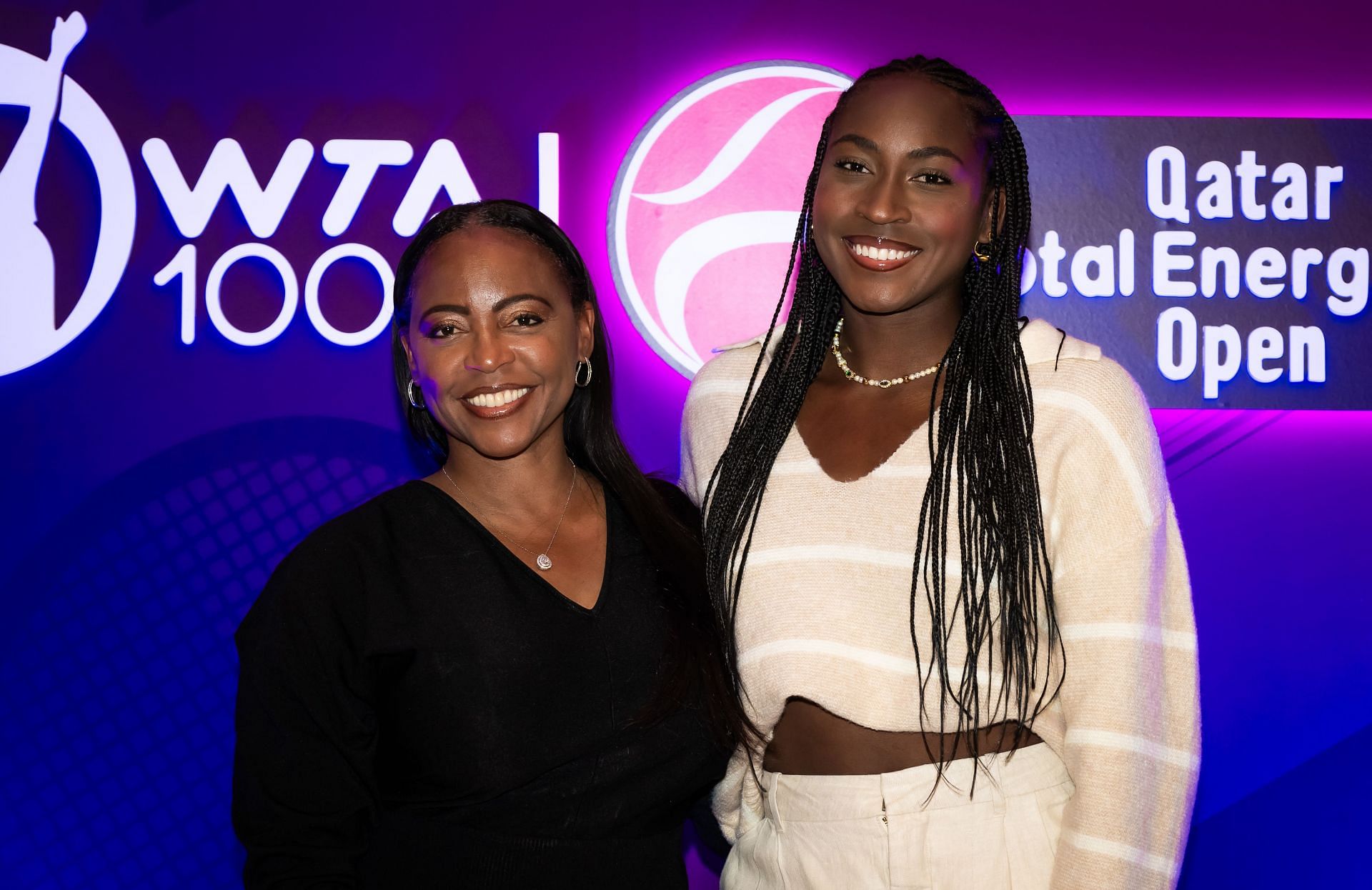 Coco Gauff alongside her mother, Candi Gauff. Source: Getty