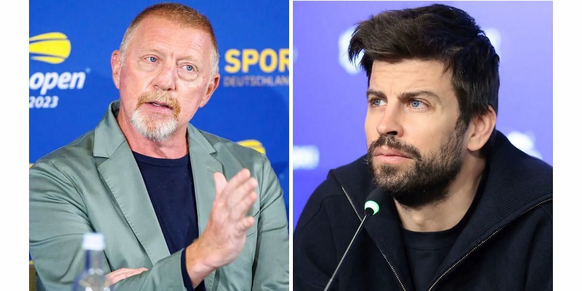 Boris Becker (L) and Gerard Pique (R) (Image Source: Getty)