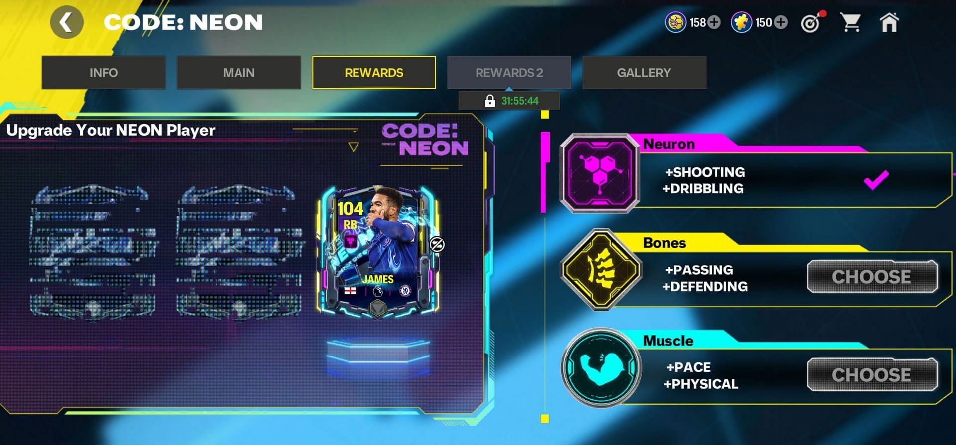 You can only select a player path in EA FC Mobile Code Neon Rewards Chapter 1 (picture about EA Sports).