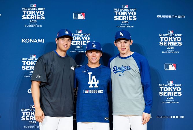 In Photos: Shohei Ohtani, Yoshinobu Yamamoto and Roki Sasaki treat Dodgers teammates to luxurious dinner ft. gigantic tuna in Tokyo