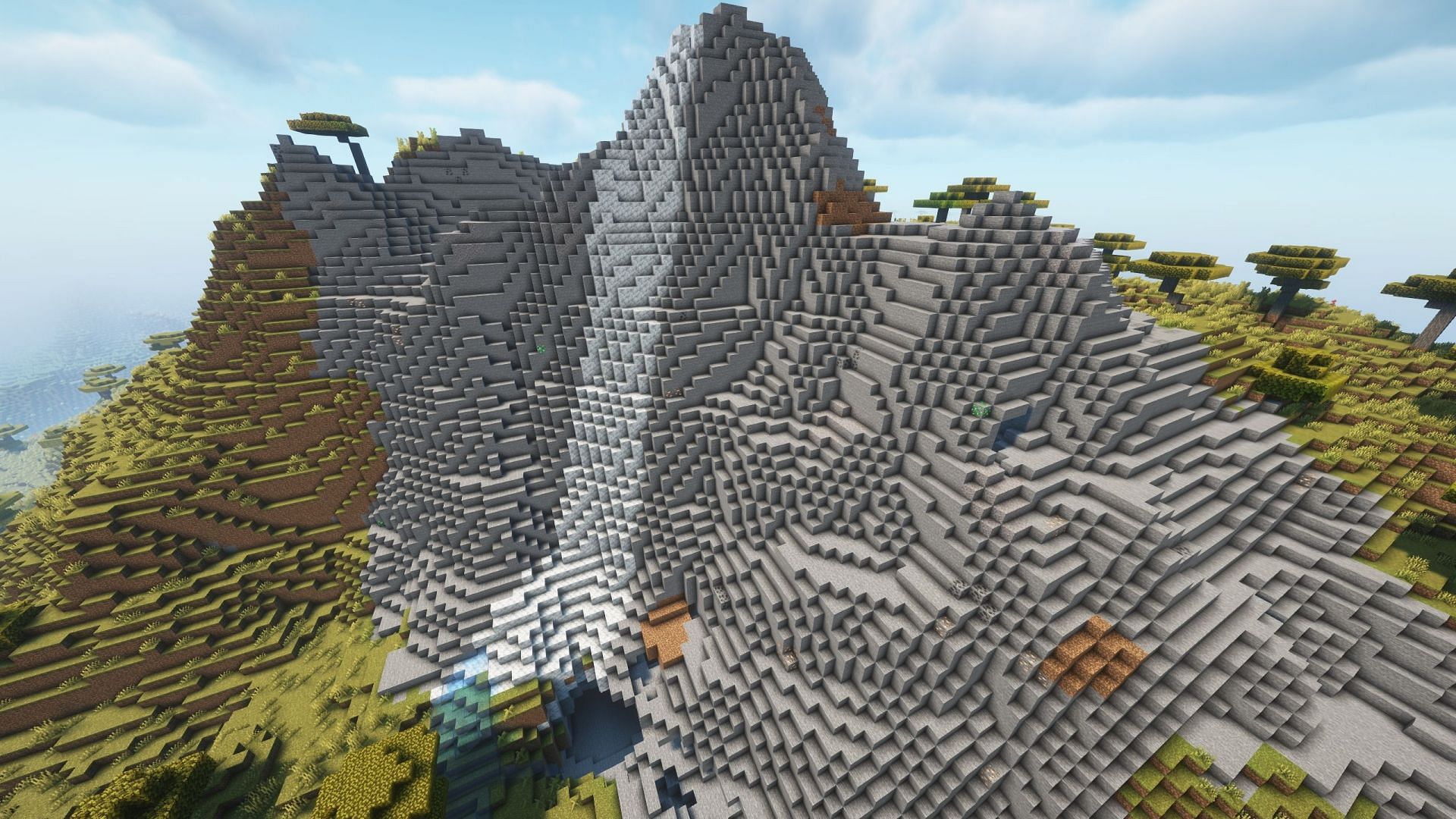 Stony Peaks is also a rare mountain biome (Image via Sportskeeda Gaming || Mojang Studios)