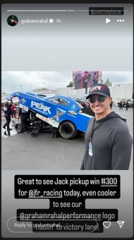 Screengrab of Graham Rahal's Instagram story (@grahamrahal)