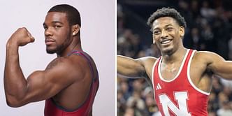 Jordan Burroughs reacts to Antrell Taylor becoming Nebraska's first native NCAA champ in 25 years