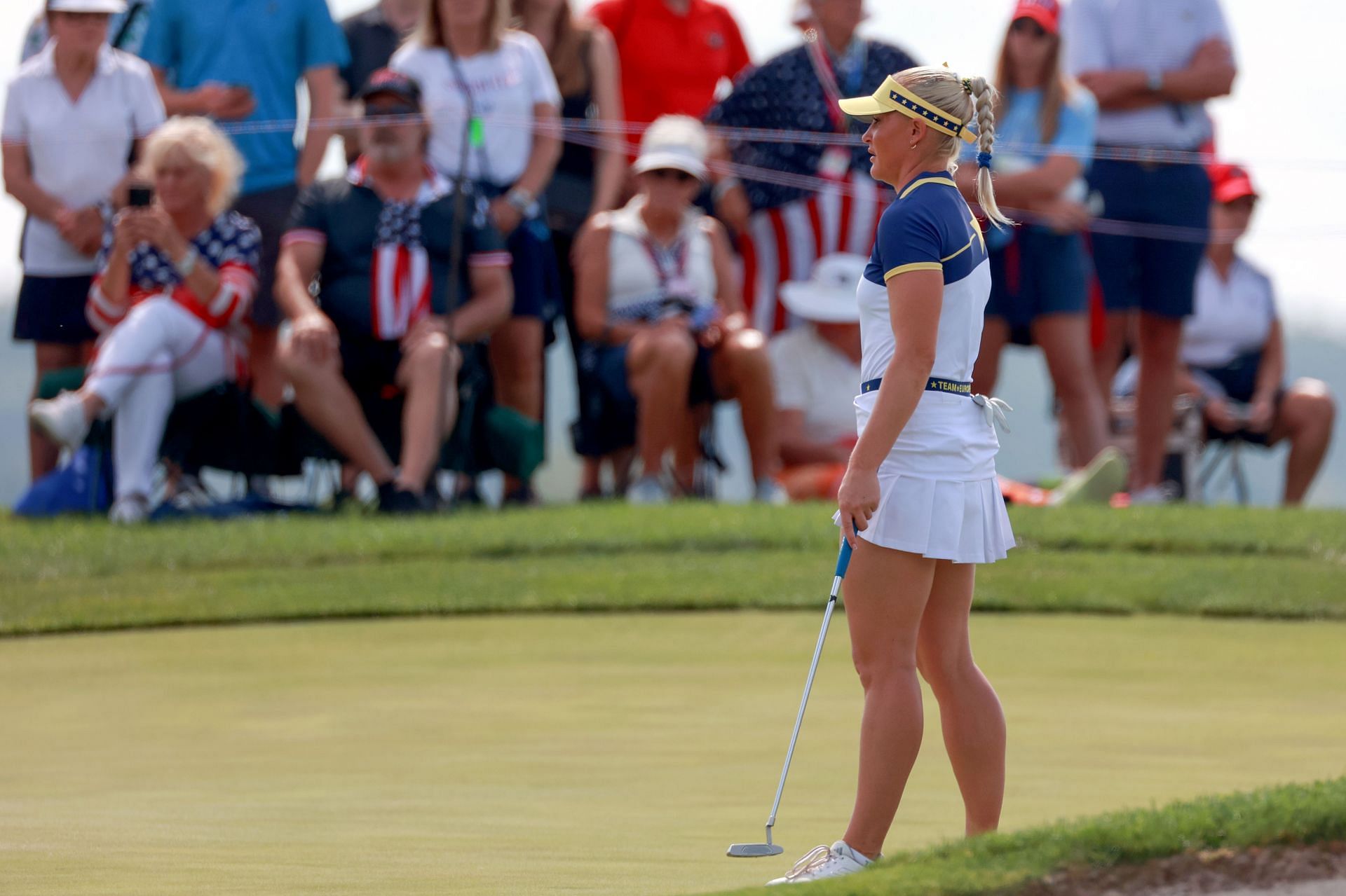 Hull at the 2024 Solheim Cup (via Getty)