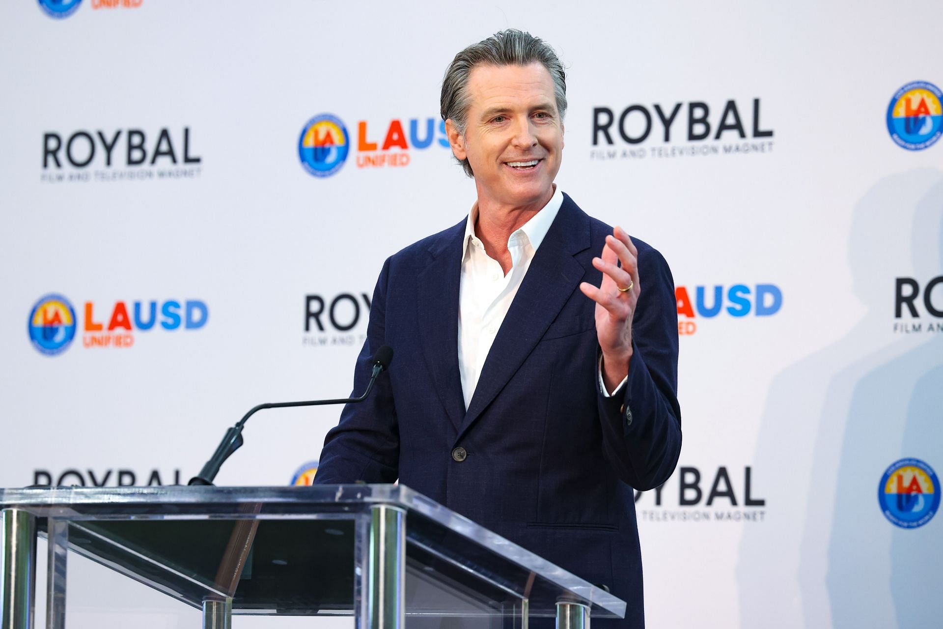 George Clooney, California Governor Gavin Newsom and Senator Laphonza Butler celebrate the second year of The Roybal Film and Television Production School - Source: Getty