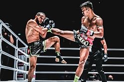 WATCH: Superlek Kiatmoo9 is always two steps ahead in textbook knee shot counter against Fahdi Khaled in Bangkok showdown