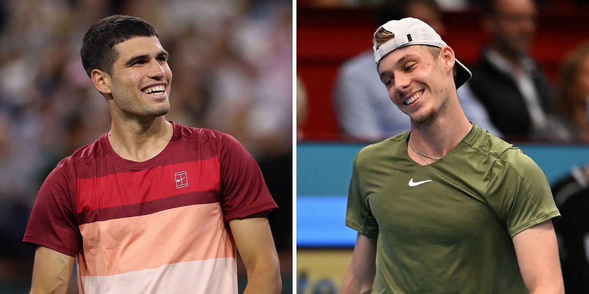 Carlos Alcaraz shows respect to Denis Shapovalov after beating him in Indian Wells 3R | Image Source: Getty