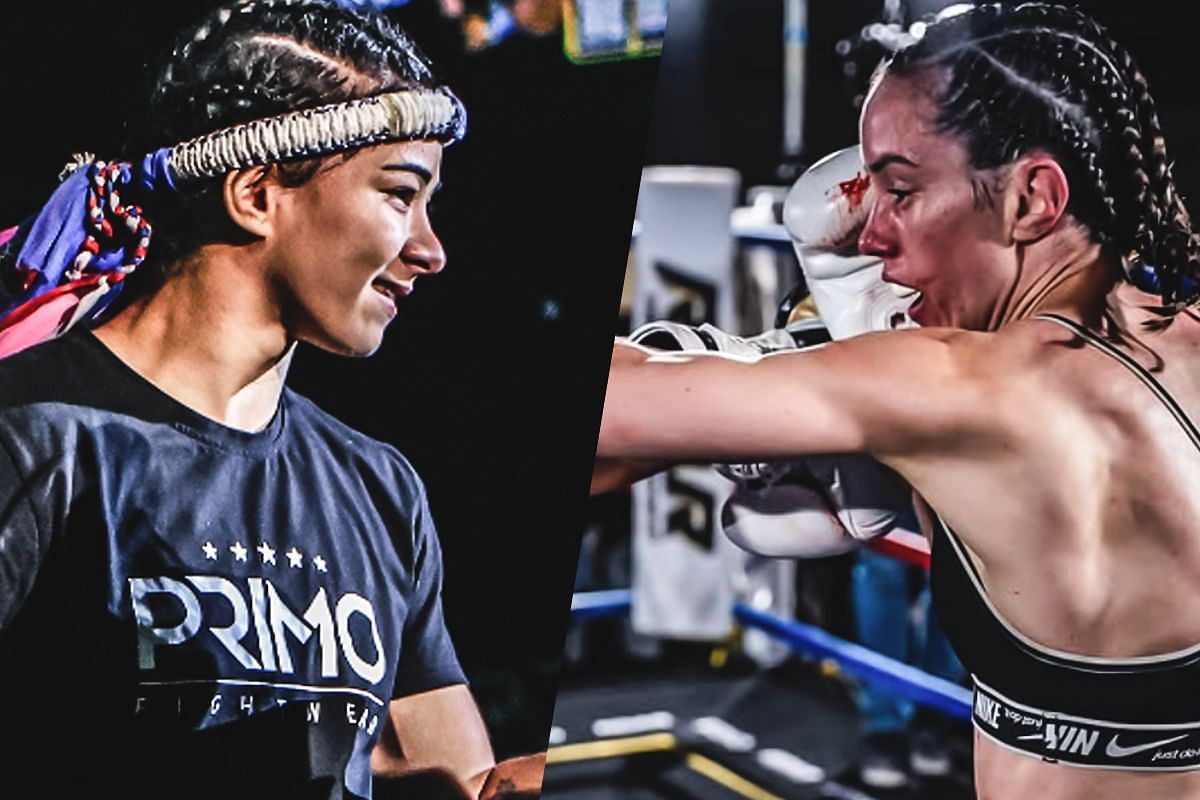 Allycia Hellen Rodrigues (left) and Marie McManamon (right). [Photos from ONE Championship]