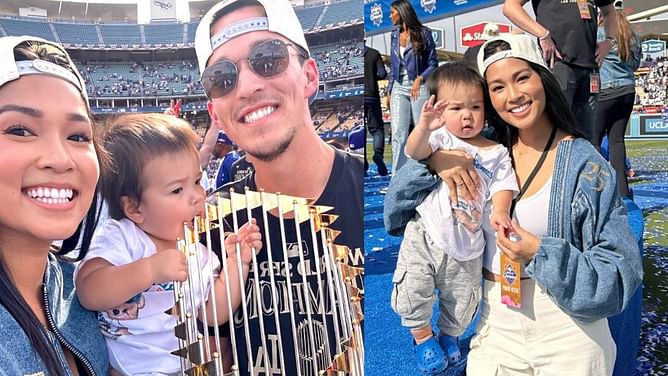 Tommy Edman's wife Kristen & son Eli recreate 'Lady and the Tramp' speghetti kiss in adorable lunch date