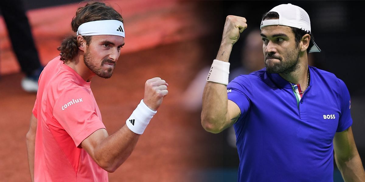 Stefanos Tsitsipas and Matteo Berrettini will meet on the ATP Tour for the sixth time. (Image credits: Getty)