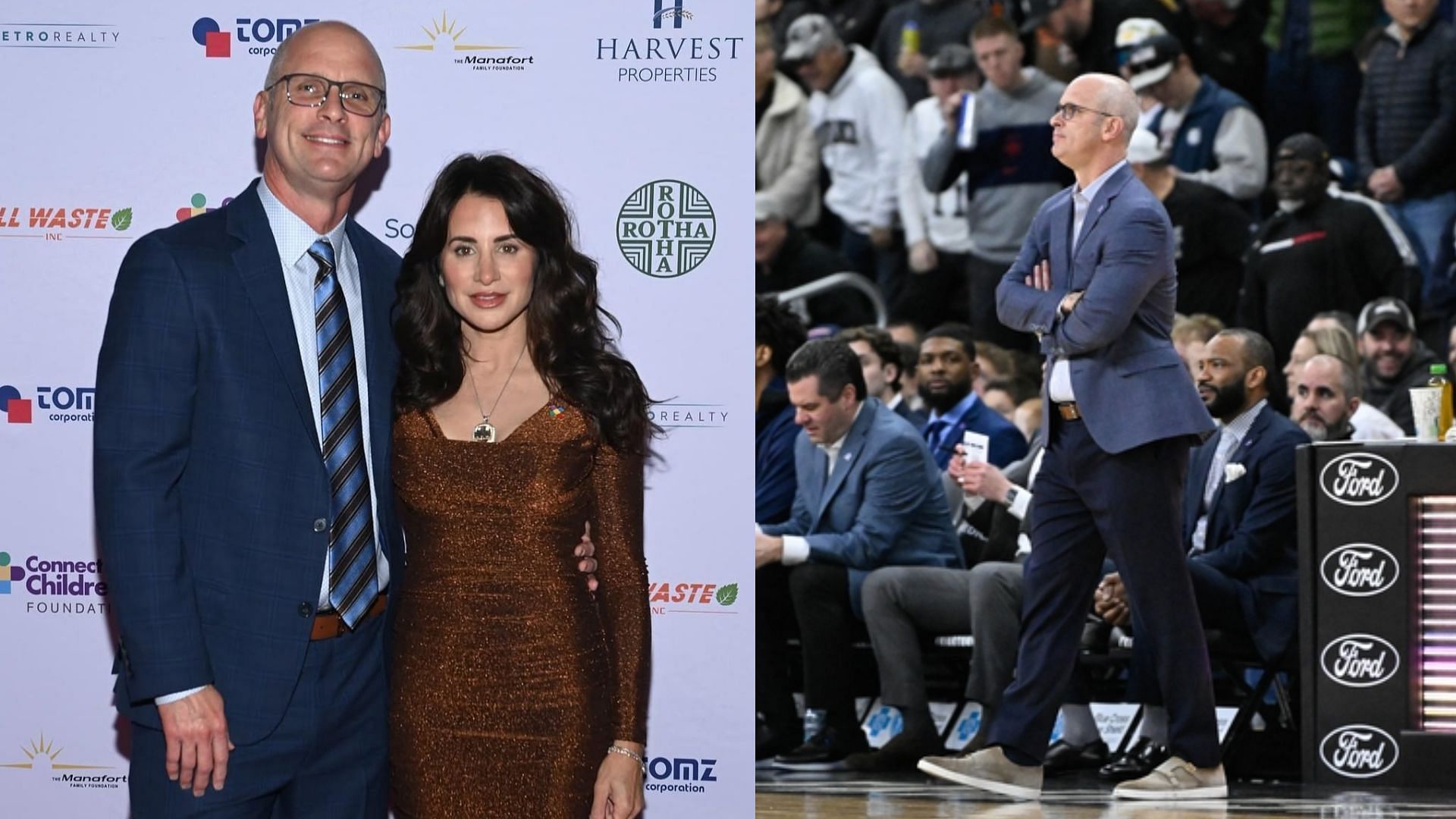 UConn coach Dan Hurley and his wife, Andrea Hurley