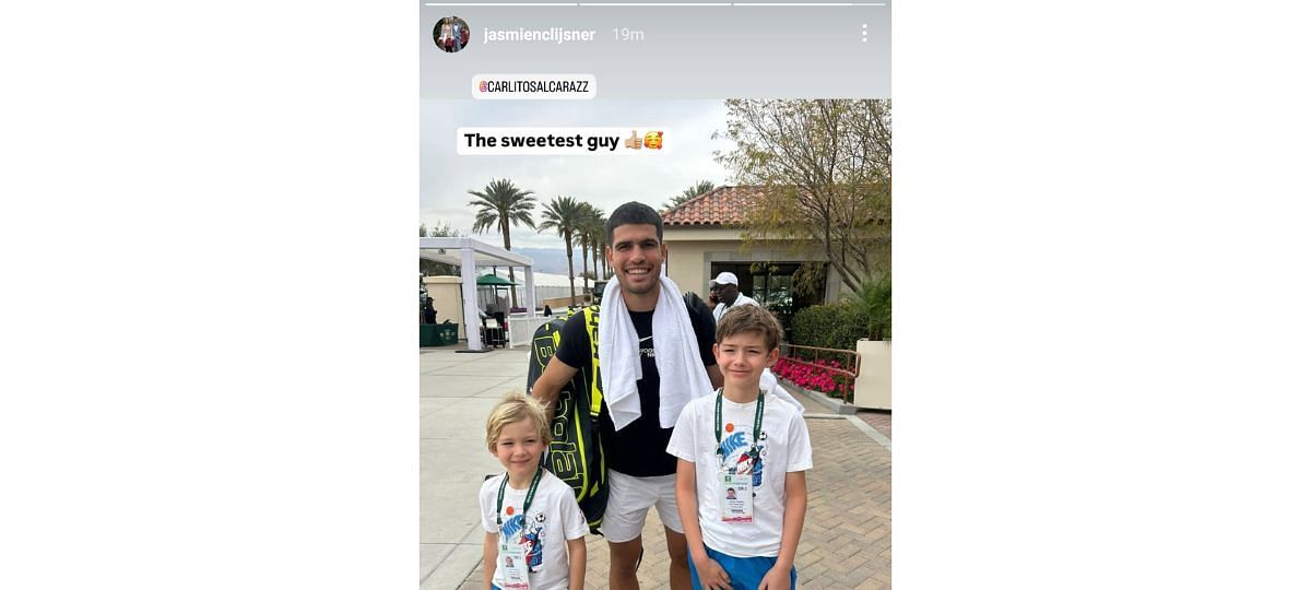 Screengrab of Iga Swiatek&#039;s coach Wim Fissette&#039;s wife Jasmien Clijsner&#039;s Instagram story (@jasmienclijsner)