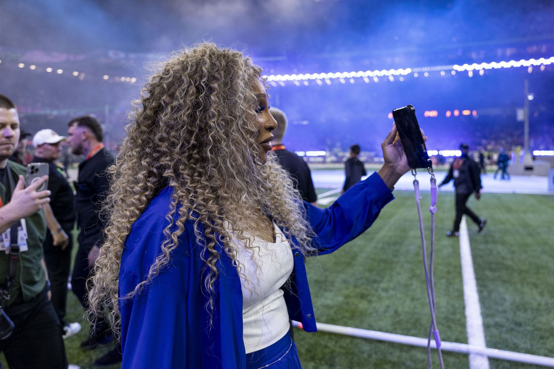 Serena Williams at the Apple Music Super Bowl LIX Halftime Show - Source: Getty