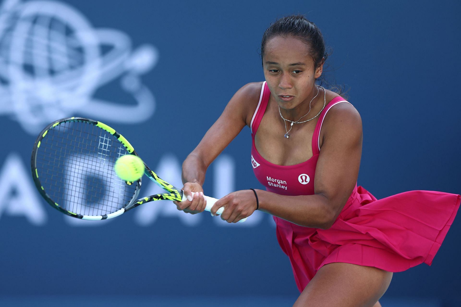 Leylah Fernandez at the Abu Dhabi Open 2025. (Photo: Getty)